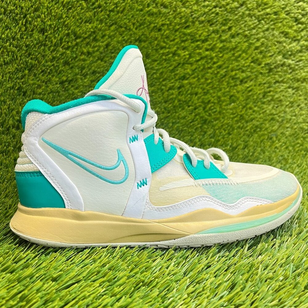 Nike Kyrie Infinity Boys Size 6.5Y White Blue Athletic Basketball Shoes Sneakers